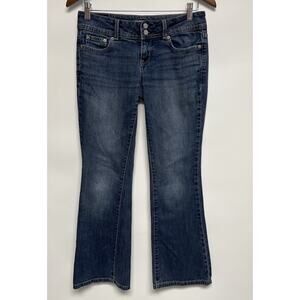 Y2K Hailey Curvy Flare Low Rise Jeans Sz 3/4 Short Women Skater Preppy 30x29.5